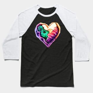 Geode Heart - Rockhound - Gelologist Baseball T-Shirt